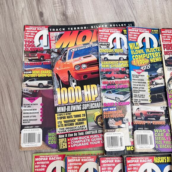 Mopar Magazine 2001 Collector's Full set issues(January, Feb, Mar, Apr,May, +) - Picture 2 of 9